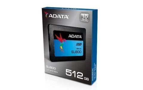 ADATA | Ultimate SU800 | 512 GB | Format SSD 2,5" | Interfejs SSD SATA | Prędkość odczytu 560 MB/s | Prędkość zapisu 520 MB/s ADATA | Ultimate SU800 | 512 GB | Format SSD 2,5" | Interfejs SSD SATA | Prędkość odczytu 560 MB/s | Prędkość zapisu 520 MB/s