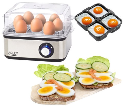 Adler | Bojler do jajek | AD 4486 | Stal nierdzewna | 800 W Adler | Bojler do jajek | AD 4486 | Stal nierdzewna | 800 W