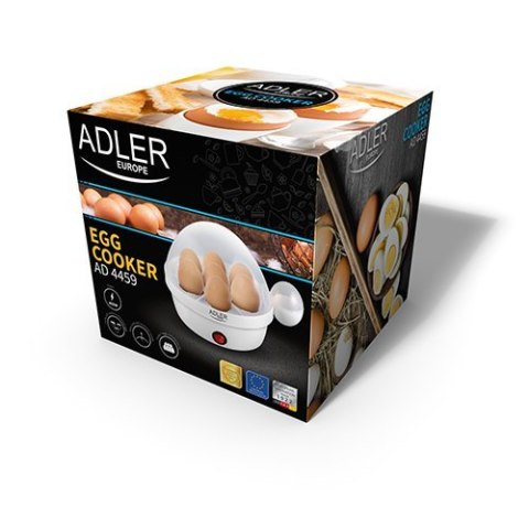 Adler | Jajowar | 450 W | AD 4459 | Biały | Pojemność 7 jaj Adler | Jajowar | 450 W | AD 4459 | Biały | Pojemność 7 jaj