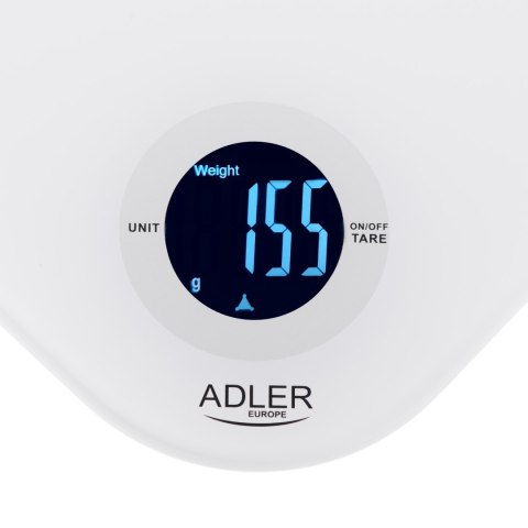 Adler Kitchen scale | AD 3180 | Graduation 1 g | Display type LCD | White Adler Kitchen scale | AD 3180 | Graduation 1 g | Display type LCD | White