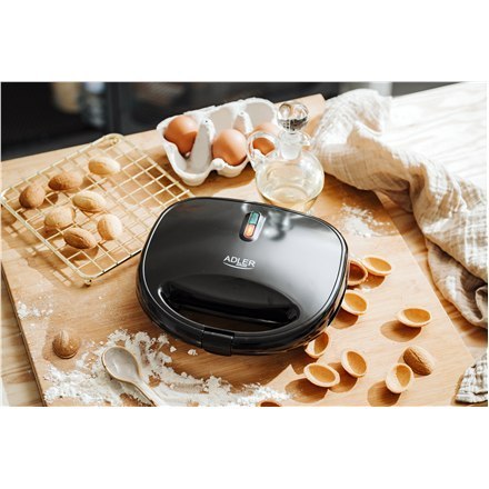 Adler Nut Cookie Maker | AD 3071 | 750 W | Liczba ciastek 12 | Orzechy | Czarny Adler Nut Cookie Maker | AD 3071 | 750 W | Liczba ciastek 12 | Orzechy | Czarny