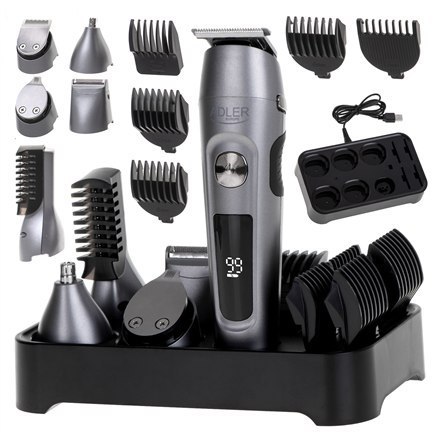 Adler | Zestaw Groomingu 6 w 1 | AD 2944 | Bezprzewodowy | Liczba kroków długości 6 | Ze stali nierdzewnej/Czarny Adler | Zestaw Groomingu 6 w 1 | AD 2944 | Bezprzewodowy | Liczba kroków długości 6 | Ze stali nierdzewnej/Czarny