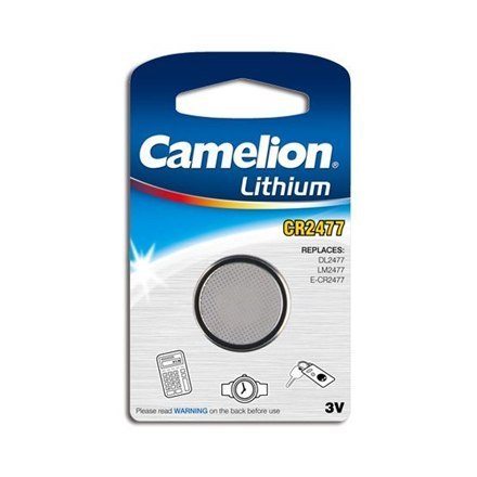Camelion | CR2477 | Litowo-Jonowy | 1 sztuka | Gwarancja: 12 miesięcy Camelion | CR2477 | Litowo-Jonowy | 1 sztuka | Gwarancja: 12 miesięcy