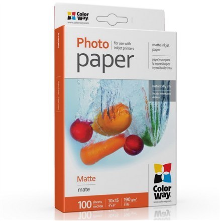 ColorWay | 190 g/m² | 10x15 | Matowy papier fotograficzny ColorWay | 190 g/m² | 10x15 | Matowy papier fotograficzny