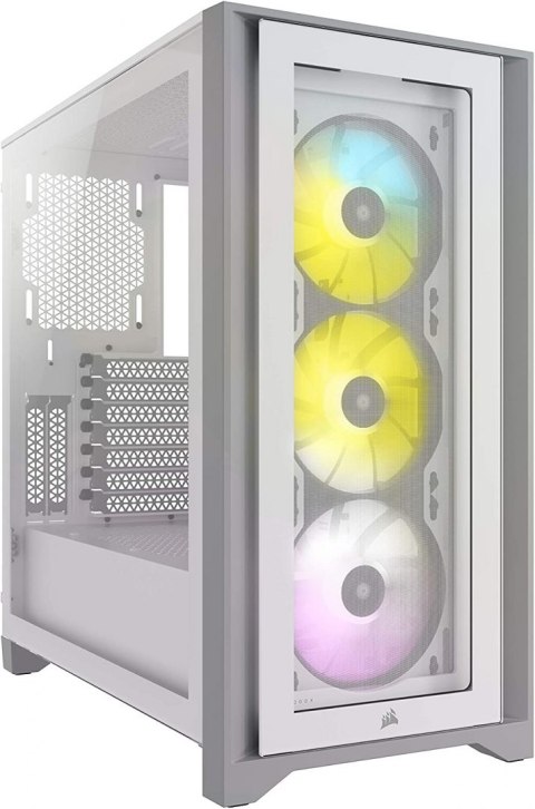 Corsair | Obudowa Mid-Tower ATX ze szkłem hartowanym | iCUE 4000X RGB | Okno boczne | Mid-Tower | Biały | Zasilacz w zestawie Ni Corsair | Obudowa Mid-Tower ATX ze szkłem hartowanym | iCUE 4000X RGB | Okno boczne | Mid-Tower | Biały | Zasilacz w zestawie Ni