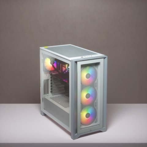 Corsair | Obudowa Mid-Tower ATX ze szkłem hartowanym | iCUE 4000X RGB | Okno boczne | Mid-Tower | Biały | Zasilacz w zestawie Ni Corsair | Obudowa Mid-Tower ATX ze szkłem hartowanym | iCUE 4000X RGB | Okno boczne | Mid-Tower | Biały | Zasilacz w zestawie Ni