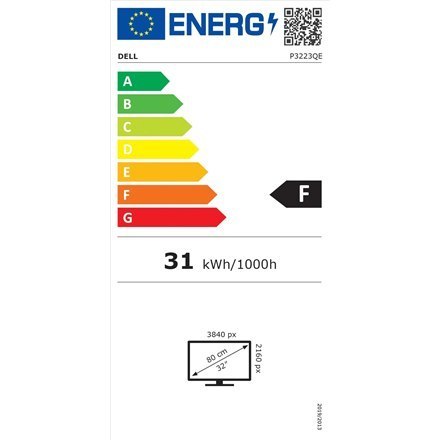 Dell | P3223QE | 31,5 " | IPS | 4H UHD | 16:9 | 8 ms | 350 cd/m² | Biały | Porty HDMI w ilości 1 | 60 Hz Dell | P3223QE | 31,5 " | IPS | 4H UHD | 16:9 | 8 ms | 350 cd/m² | Biały | Porty HDMI w ilości 1 | 60 Hz