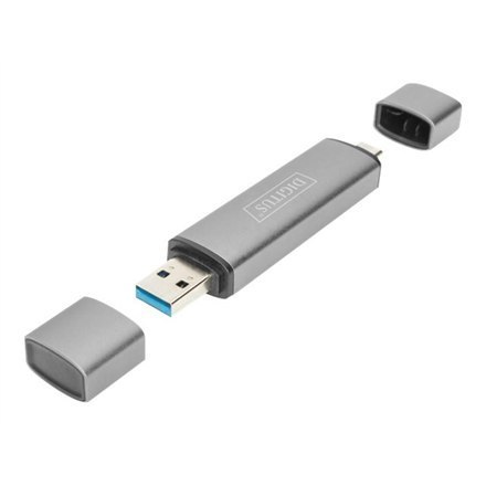 DIGITUS Podwójny czytnik kart Hub USB-C / USB 3.0, OTG | Digitus | Czytnik kart - USB 3.0/USB-C | DA-70886 DIGITUS Podwójny czytnik kart Hub USB-C / USB 3.0, OTG | Digitus | Czytnik kart - USB 3.0/USB-C | DA-70886