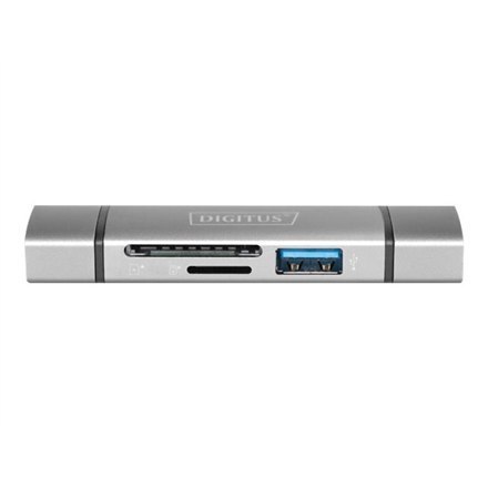 DIGITUS Podwójny czytnik kart Hub USB-C / USB 3.0, OTG | Digitus | Czytnik kart - USB 3.0/USB-C | DA-70886 DIGITUS Podwójny czytnik kart Hub USB-C / USB 3.0, OTG | Digitus | Czytnik kart - USB 3.0/USB-C | DA-70886