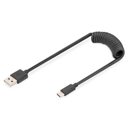 Digitus | Kabel USB-C | Męski | 24-pinowy USB-C | Męski | Czarny | 4-pinowy USB Typ A | 1 m Digitus | Kabel USB-C | Męski | 24-pinowy USB-C | Męski | Czarny | 4-pinowy USB Typ A | 1 m