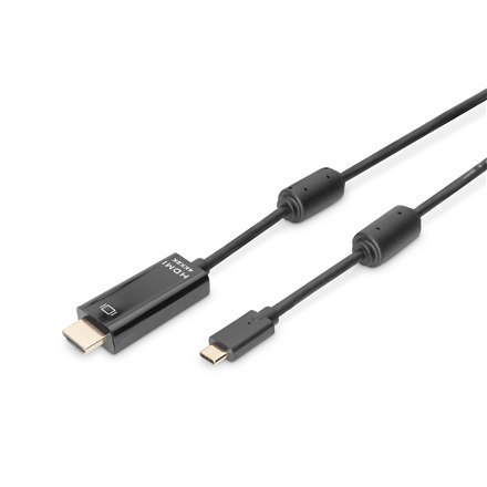 Digitus | Męski | 19-pinowy HDMI Typ A | Męski | 24-pinowy USB-C | 2 m Digitus | Męski | 19-pinowy HDMI Typ A | Męski | 24-pinowy USB-C | 2 m