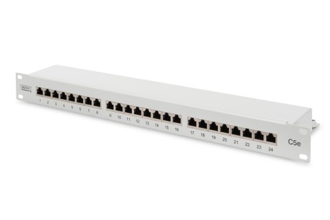 Digitus | Patch Panel | DN-91524S | Biały | Kategoria: CAT 5e; Porty: 24 x RJ45; Wytrzymałość: 7,7 kg; Siła wkładania: maks. 30 Digitus | Patch Panel | DN-91524S | Biały | Kategoria: CAT 5e; Porty: 24 x RJ45; Wytrzymałość: 7,7 kg; Siła wkładania: maks. 30