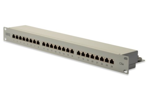 Digitus | Patch Panel | DN-91524S | Biały | Kategoria: CAT 5e; Porty: 24 x RJ45; Wytrzymałość: 7,7 kg; Siła wkładania: maks. 30 Digitus | Patch Panel | DN-91524S | Biały | Kategoria: CAT 5e; Porty: 24 x RJ45; Wytrzymałość: 7,7 kg; Siła wkładania: maks. 30