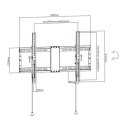 Gembird | Uchwyt ścienny | Uchylny | 37-80 " | Maksymalna waga (udźwig) 70 kg | Czarny
