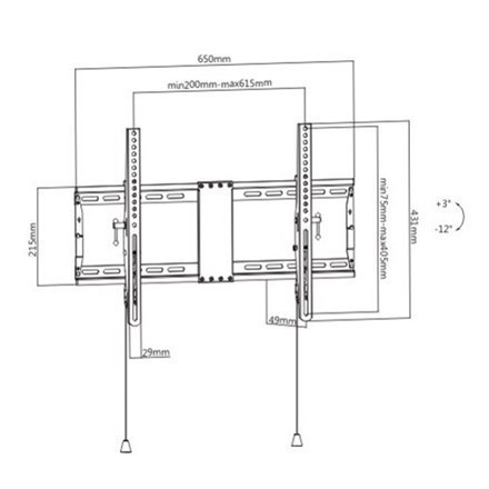 Gembird | Uchwyt ścienny | Uchylny | 37-80 " | Maksymalna waga (udźwig) 70 kg | Czarny Gembird | Uchwyt ścienny | Uchylny | 37-80 " | Maksymalna waga (udźwig) 70 kg | Czarny