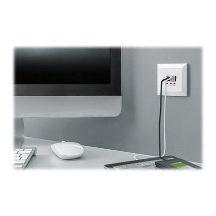 Gniazdo Digitus | z portami USB A i USB-C, montaż podtynkowy Gniazdo Digitus | z portami USB A i USB-C, montaż podtynkowy