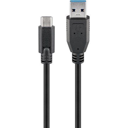Goobay | Kabel USB-C | Męski | 9-pinowy USB typu A | Męski | Czarny | 24-pinowy USB-C | 2 m Goobay | Kabel USB-C | Męski | 9-pinowy USB typu A | Męski | Czarny | 24-pinowy USB-C | 2 m