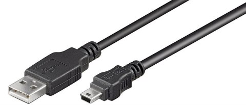 Goobay | Kabel USB | Męski | 4-pinowy USB Typ A | Męski | Czarny | Mini-USB Typ B | 3 m Goobay | Kabel USB | Męski | 4-pinowy USB Typ A | Męski | Czarny | Mini-USB Typ B | 3 m