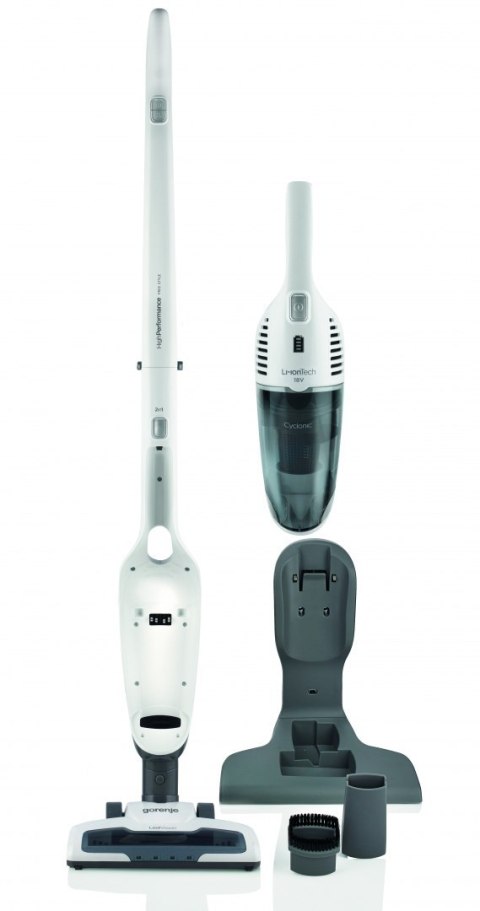 Gorenje | Odkurzacz | SVC180FW | Handstick 2w1 | Handstick | - W | 18 V | Czas pracy (maks.) 50 min | Biały | Gwarancja 24 miesi Gorenje | Odkurzacz | SVC180FW | Handstick 2w1 | Handstick | - W | 18 V | Czas pracy (maks.) 50 min | Biały | Gwarancja 24 miesi