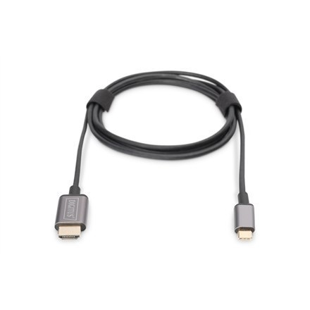 Kabel adaptera wideo Digitus | 19-pinowy HDMI typu A | męski | 24-pinowy USB-C | męski | czarny | 1,8 m Kabel adaptera wideo Digitus | 19-pinowy HDMI typu A | męski | 24-pinowy USB-C | męski | czarny | 1,8 m