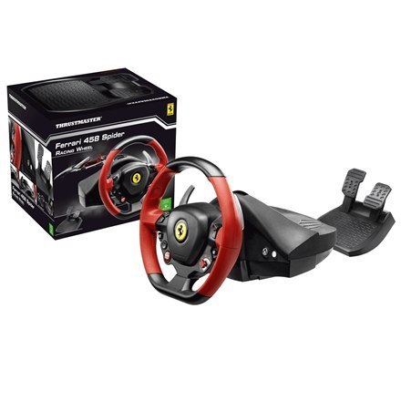 Kierownica do gier Ferrari 458 Spider Racing Wheel od Thrustmaster | Czarno-czerwona Kierownica do gier Ferrari 458 Spider Racing Wheel od Thrustmaster | Czarno-czerwona