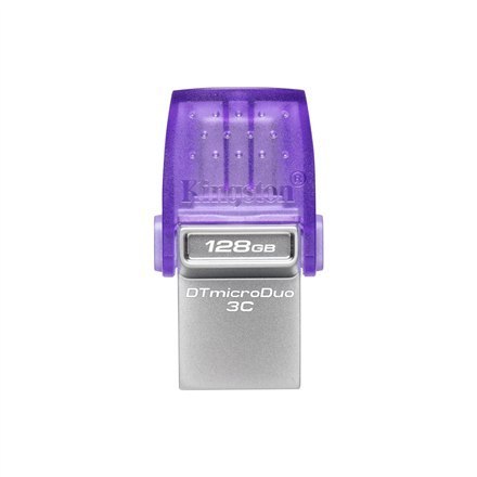 Kingston | DataTraveler | DT Micro Duo 3C | 128 GB | USB Type-C i Type-A | Fioletowy Kingston | DataTraveler | DT Micro Duo 3C | 128 GB | USB Type-C i Type-A | Fioletowy