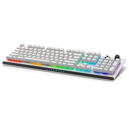 Klawiatura do gier Dell Alienware Tri-Mode AW920K bezprzewodowa z podświetleniem RGB LED, US, Lunar Light, Bluetooth, klawiatura Klawiatura do gier Dell Alienware Tri-Mode AW920K bezprzewodowa z podświetleniem RGB LED, US, Lunar Light, Bluetooth, klawiatura