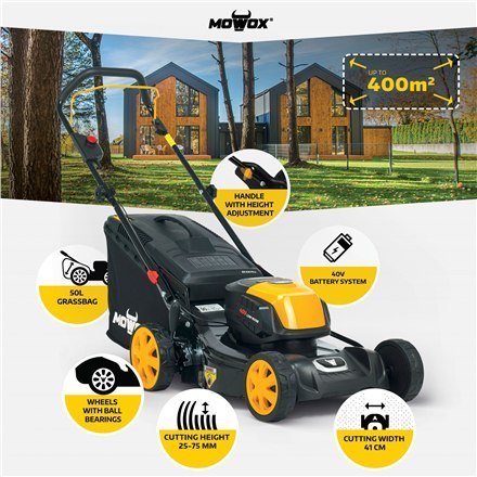 Kosiarka akumulatorowa MoWox | 40V Comfort Series | EM 4140 PX-Li | Powierzchnia koszenia 400 m² Kosiarka akumulatorowa MoWox | 40V Comfort Series | EM 4140 PX-Li | Powierzchnia koszenia 400 m²
