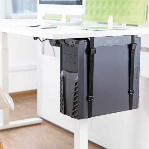 LogiLink EO0009 Regulowany uchwyt komputera pod biurkiem, pasek LogiLink EO0009 Regulowany uchwyt komputera pod biurkiem, pasek