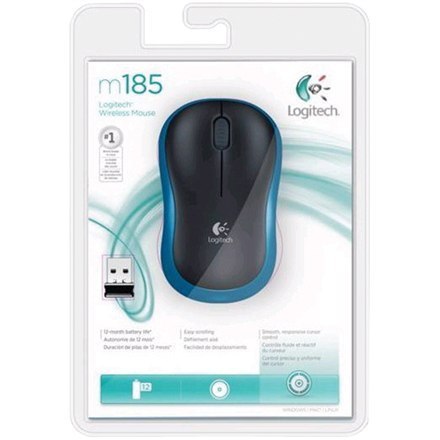 Logitech | Mysz | M185 | Bezprzewodowa | Niebiesko-czarna Logitech | Mysz | M185 | Bezprzewodowa | Niebiesko-czarna