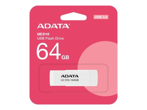 Pamięć USB ADATA UC310 64 GB 3.2 Gen1 Biały Pamięć USB ADATA UC310 64 GB 3.2 Gen1 Biały