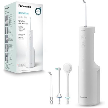 Panasonic Oral Irrigator | EW-DJ26-V303 | Cordless | 200 ml | Number of heads 2 | White Panasonic Oral Irrigator | EW-DJ26-V303 | Cordless | 200 ml | Number of heads 2 | White