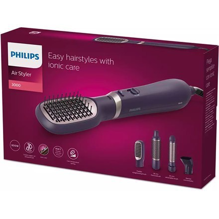 Philips | Hair Styler | BHA313/00 3000 Series | Gwarancja 24 miesiące | Kondycjonowanie jonowe | Temperatura (maks.) °C | Liczba Philips | Hair Styler | BHA313/00 3000 Series | Gwarancja 24 miesiące | Kondycjonowanie jonowe | Temperatura (maks.) °C | Liczba