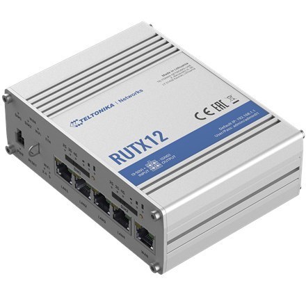 Router Dual LTE Cat 6 | RUTX12 | 802.11ac | 867 Mbit/s | 10/100/1000 Mbit/s | Porty Ethernet LAN (RJ-45) 4 | Obsługa sieci Nie | Router Dual LTE Cat 6 | RUTX12 | 802.11ac | 867 Mbit/s | 10/100/1000 Mbit/s | Porty Ethernet LAN (RJ-45) 4 | Obsługa sieci Nie |