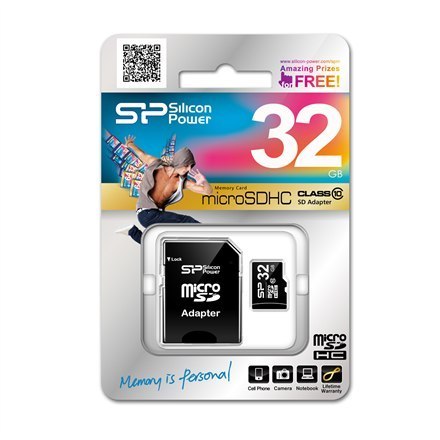 Silicon Power | 32 GB | MicroSDHC | Pamięć flash klasy 10 | Adapter SD Silicon Power | 32 GB | MicroSDHC | Pamięć flash klasy 10 | Adapter SD