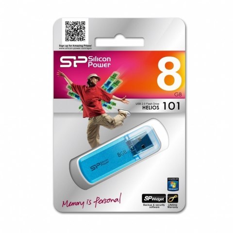 Silicon Power | Helios 101 | 8 GB | USB 2.0 | Niebieski Silicon Power | Helios 101 | 8 GB | USB 2.0 | Niebieski