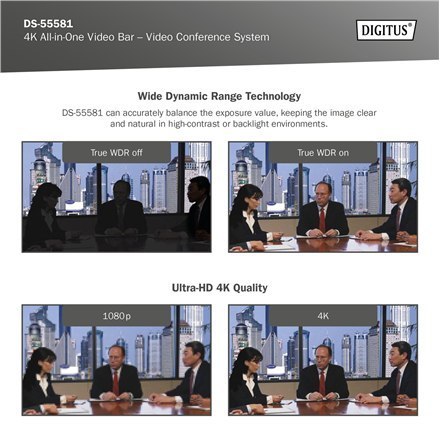 4K All-in-One Video Bar - system wideokonferencyjny | DS-55581 4K All-in-One Video Bar - system wideokonferencyjny | DS-55581