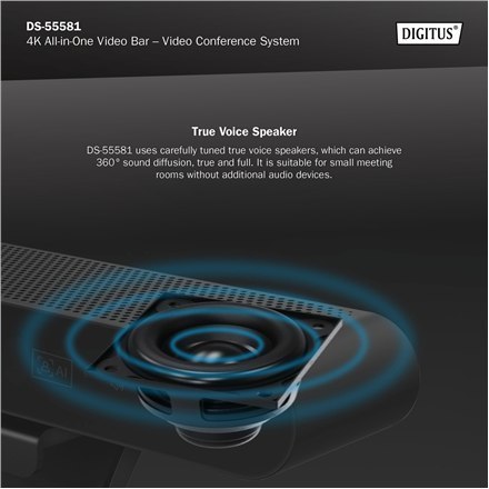 4K All-in-One Video Bar - system wideokonferencyjny | DS-55581 4K All-in-One Video Bar - system wideokonferencyjny | DS-55581