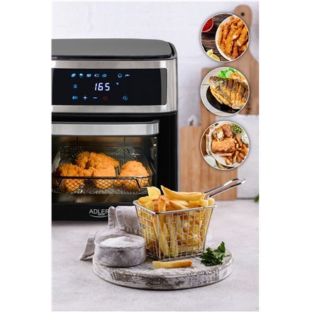Adler | AD 6309 | Airfryer Oven | Moc 1700 W | Pojemność 13 L | Stal nierdzewna/czarny Adler | AD 6309 | Airfryer Oven | Moc 1700 W | Pojemność 13 L | Stal nierdzewna/czarny