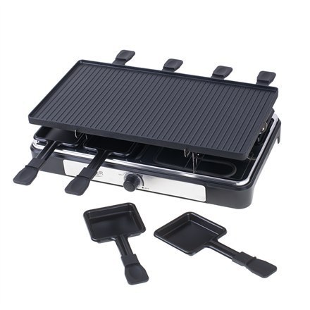 Adler | Raclette - grill elektryczny | AD 6616 | Stół | 1400 W | Czarny/stal nierdzewna Adler | Raclette - grill elektryczny | AD 6616 | Stół | 1400 W | Czarny/stal nierdzewna
