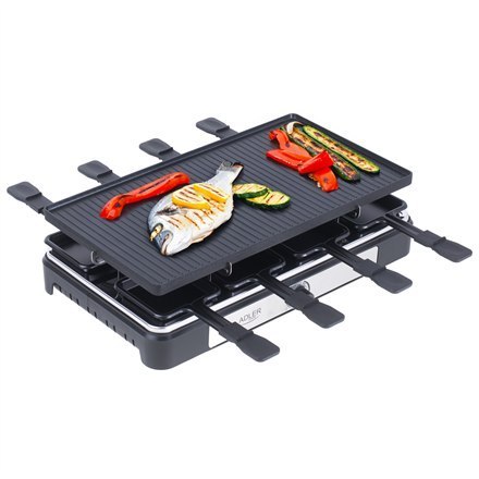 Adler | Raclette - grill elektryczny | AD 6616 | Stół | 1400 W | Czarny/stal nierdzewna Adler | Raclette - grill elektryczny | AD 6616 | Stół | 1400 W | Czarny/stal nierdzewna