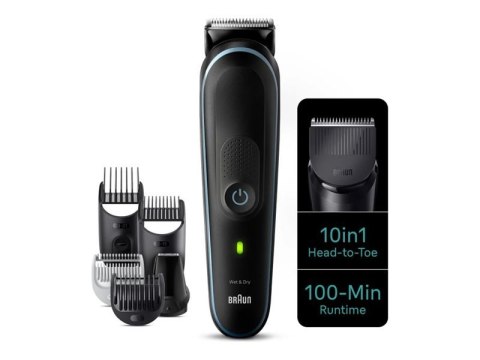 Braun | All-in-one trimmer | MGK5445 | Cordless | Number of length steps 13 | Black/Blue Braun | All-in-one trimmer | MGK5445 | Cordless | Number of length steps 13 | Black/Blue