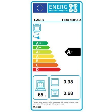 Candy FIDC X605/CA Oven, Capacity 65 L, Mechanical and electronic control, Black Candy FIDC X605/CA Oven, Capacity 65 L, Mechanical and electronic control, Black