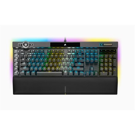 Corsair | K100 RGB Optical | Mechanical Gaming Keyboard | Mechanical Gaming Keyboard | US | Wired | Black/Red Corsair | K100 RGB Optical | Mechanical Gaming Keyboard | Mechanical Gaming Keyboard | US | Wired | Black/Red
