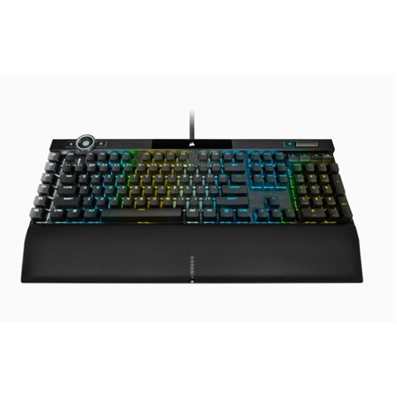 Corsair | K100 RGB Optical | Mechanical Gaming Keyboard | Mechanical Gaming Keyboard | US | Wired | Black/Red Corsair | K100 RGB Optical | Mechanical Gaming Keyboard | Mechanical Gaming Keyboard | US | Wired | Black/Red