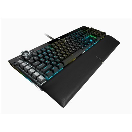 Corsair | K100 RGB Optical | Mechanical Gaming Keyboard | Mechanical Gaming Keyboard | US | Wired | Black/Red Corsair | K100 RGB Optical | Mechanical Gaming Keyboard | Mechanical Gaming Keyboard | US | Wired | Black/Red