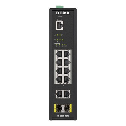 D-LINK DIS-200G-12PS Kierowany przełącznik przemysłowy L2 z 10 portami 10/100/1000Base-T oraz 2 portami 1000Base-X SFP D-Link | D-LINK DIS-200G-12PS Kierowany przełącznik przemysłowy L2 z 10 portami 10/100/1000Base-T oraz 2 portami 1000Base-X SFP D-Link |