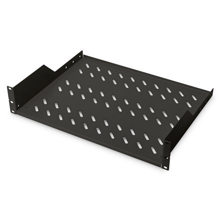 Digitus | Stała półka 2U do szafy rack | DN-19 TRAY-2-SW | Czarny | Idealna do przechowywania komponentów, które nie mieszczą si Digitus | Stała półka 2U do szafy rack | DN-19 TRAY-2-SW | Czarny | Idealna do przechowywania komponentów, które nie mieszczą si