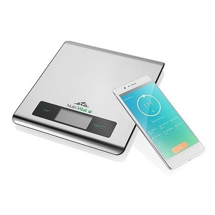 ETA Waga kuchenna z inteligentną aplikacją Nutri Vital Maksymalna waga (pojemność) 5 kg, Gradacja 1 g, Typ wyświetlacza LCD, sre ETA Waga kuchenna z inteligentną aplikacją Nutri Vital Maksymalna waga (pojemność) 5 kg, Gradacja 1 g, Typ wyświetlacza LCD, sre
