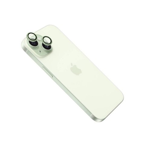Fixed Camera glass | Apple | iPhone 16/16 Plus | Tempered glass | Green Fixed Camera glass | Apple | iPhone 16/16 Plus | Tempered glass | Green